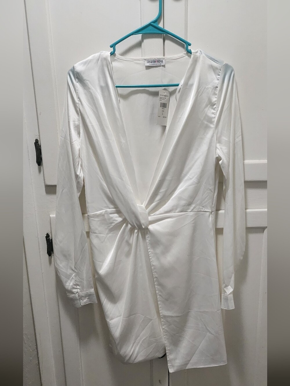 White Satin Dress